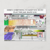 JAIL MAZE: ETWAS, UM DICH ZU BEHALT ZU BRINGEN! P POSTKARTE (Vorderseite)