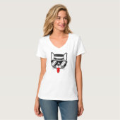 Jailbird Cat Spaß T-Shirt (Vorderseite Vollansicht)