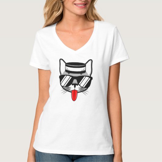 Jailbird Cat Spaß T-Shirt (Vorderseite)