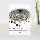 Jailbird Christmas Feiertagskarte (Rückseite)