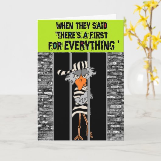 Jailbird Greeting Card Karte (Gelbe Blume)