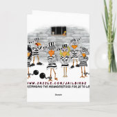 Jailbird-Gruß-Karte: Spaß u. Spiele Karte (Rückseite)