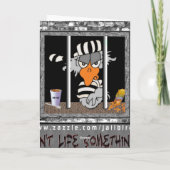 Jailbird Grußkarte Karte (Rückseite)