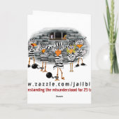Jailbird Grußkarte Karte (Rückseite)