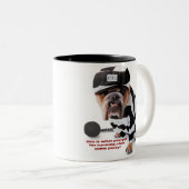 Jailbird-Hund Zweifarbige Tasse (VorderseiteRechts)