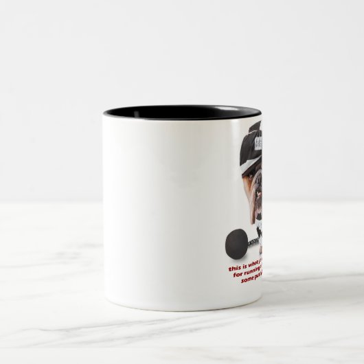 Jailbird-Hund Zweifarbige Tasse (Mittel)