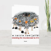 Jailbird Valentine Feiertagskarte (Rückseite)