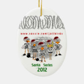 Jailbird-Weihnachtsbaumverzierung Keramik Ornament (Hinten)