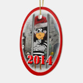 Jailbird-Weihnachtsverzierung 2014 Keramikornament (Links)
