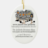 Jailbird-Weihnachtsverzierung 2014 Keramikornament (Hinten)