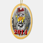 Jailbird-Weihnachtsverzierung 2014 Keramikornament (Links)