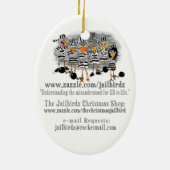 Jailbird-Weihnachtsverzierung 2014 Keramikornament (Hinten)