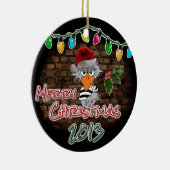 Jailbird-Weihnachtsverzierung Keramik Ornament (Rechts)