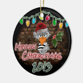 Jailbird-Weihnachtsverzierung Keramik Ornament (Links)