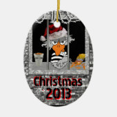 Jailbird-Weihnachtsverzierung Keramik Ornament (Vorne)