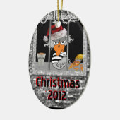 Jailbird-Weihnachtsverzierung Keramikornament (Links)