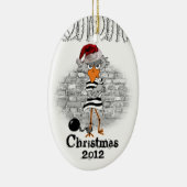 Jailbird-Weihnachtsverzierung Keramikornament (Rechts)