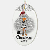 Jailbird-Weihnachtsverzierung Keramikornament (Links)