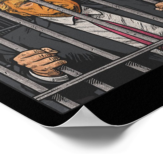 Jailed Leader Humor Statement Daddy's Home Anti Tr Poster (Ecke)