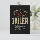 Jailer Job Titel Männer Frauen Geschenk RSVP Karte (Stehend Vorderseite)
