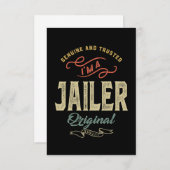 Jailer Job Titel Männer Frauen Geschenk RSVP Karte (Vorne/Hinten)