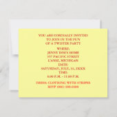 JAILHOUSE THEMA INVITATION HOST A POKIE PARTY EINLADUNG (Rückseite)