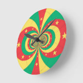 J'aime Cameroon Runde Wanduhr (Winkel)