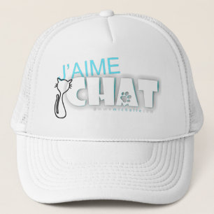 J'aime Chat avec Chat Trucker Hat Truckerkappe