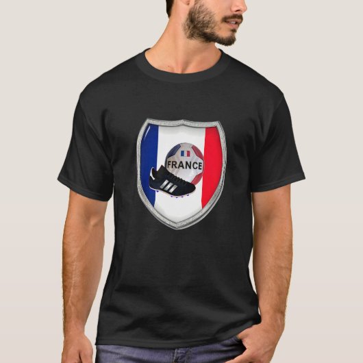 J'aime La France J'aime Le Football Maillot Pour L T-Shirt (Vorderseite)