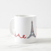 J'aime La Paris (I Liebe Paris) Kaffeetasse (Vorderseite Links)