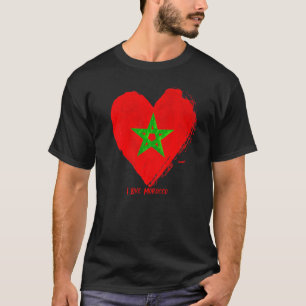J'aime Le Maroc I Liebe Marokko Le Maroc Dans Le C T-Shirt