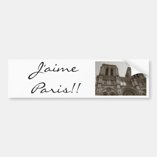 J'aime Paris Autoaufkleber (Vorne)