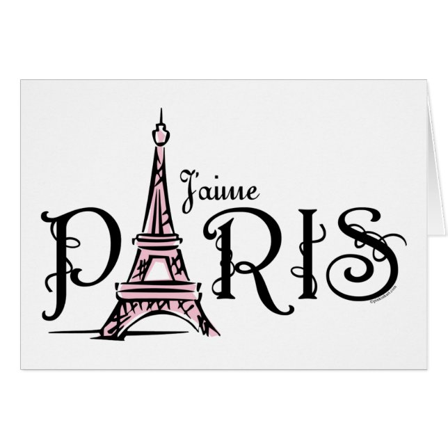 J'aime Paris Karte (Vorderseite (Horizontal))