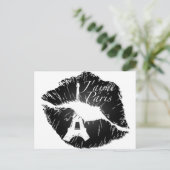 J'aime Paris Lips Postkarte (Stehend Vorderseite)