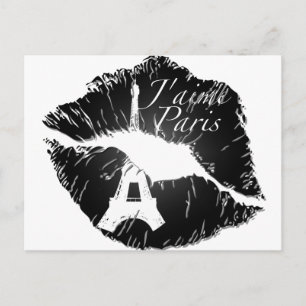 J'aime Paris Lips Postkarte
