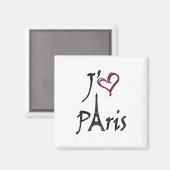 j'aime Paris Magnet (Vorderseite/Rückseite)