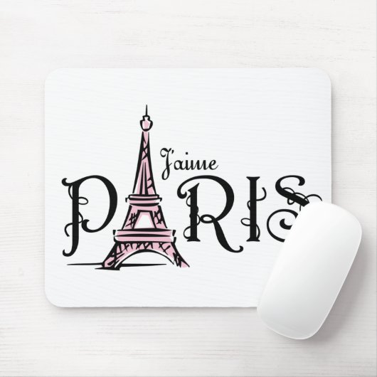 J'aime Paris Mousepad (Mit Mouse)