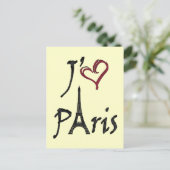 j'aime Paris Postkarte (Stehend Vorderseite)