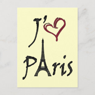 j'aime Paris Postkarte