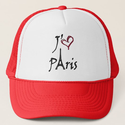 j'aime Paris Truckerkappe (Vorderseite)