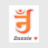 Jain Symbol für OM Aufkleber (Blatt)