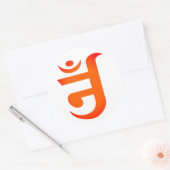Jain Symbol für OM Runder Aufkleber (Umschlag)