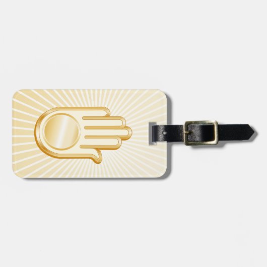 Jain Symbol Gepäckanhänger (Vorderseite horizontal)