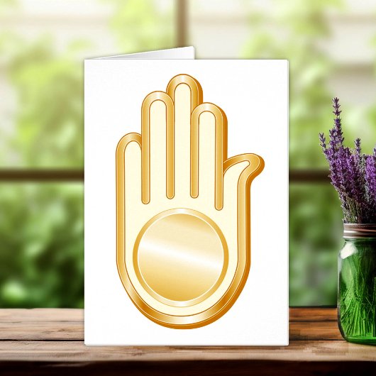 Jain Symbol Greeting Card