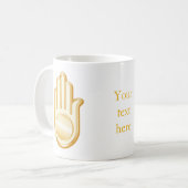 Jain Symbol Kaffeetasse (Vorderseite Links)