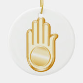 Jain Symbol Keramik Ornament (Vorne)