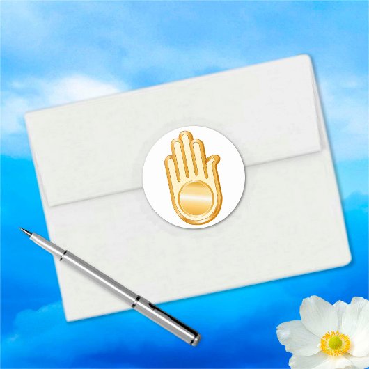 Jain Symbol Runder Aufkleber