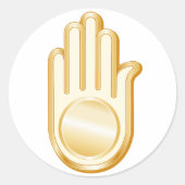Jain Symbol Runder Aufkleber (Vorderseite)