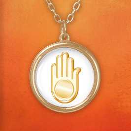 Jain Symbol Vergoldete Kette