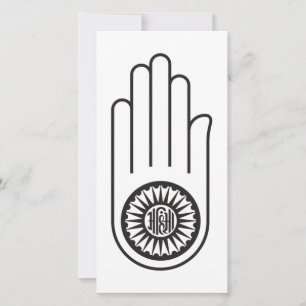 Jain Symbol von Ahimsa (Hand der Nicht-Gewalt) Karte